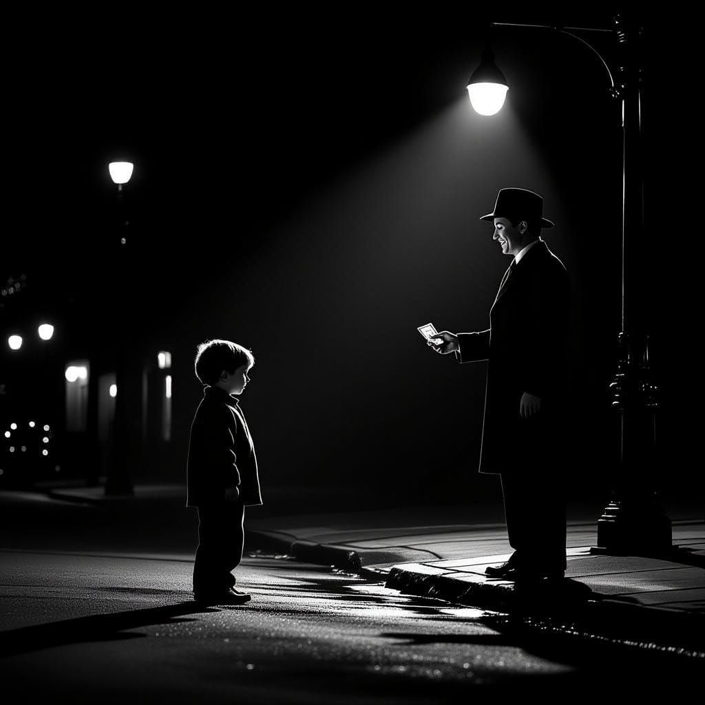 Hope in Darkness: Child Receives Light and Money