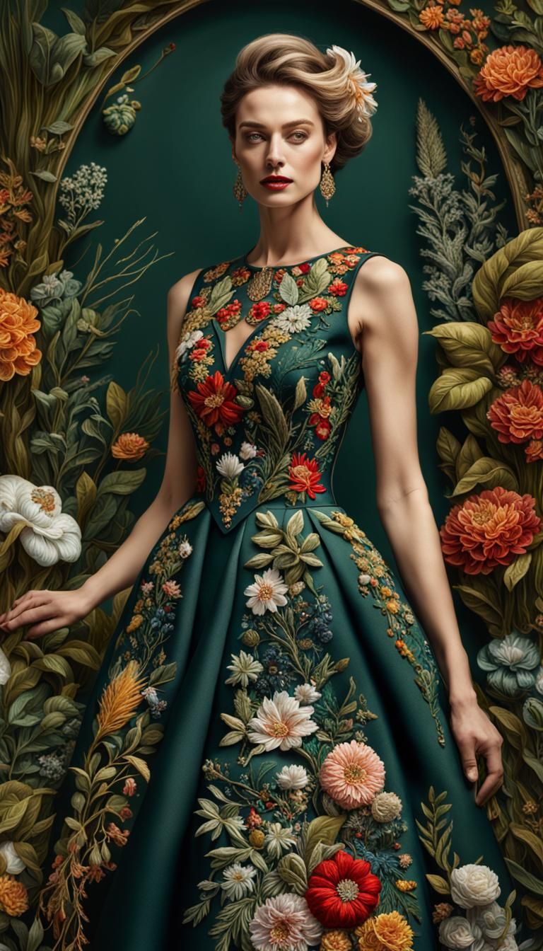 Floral Elegance: Nature's Embroidered Symphony  by @Charlotte