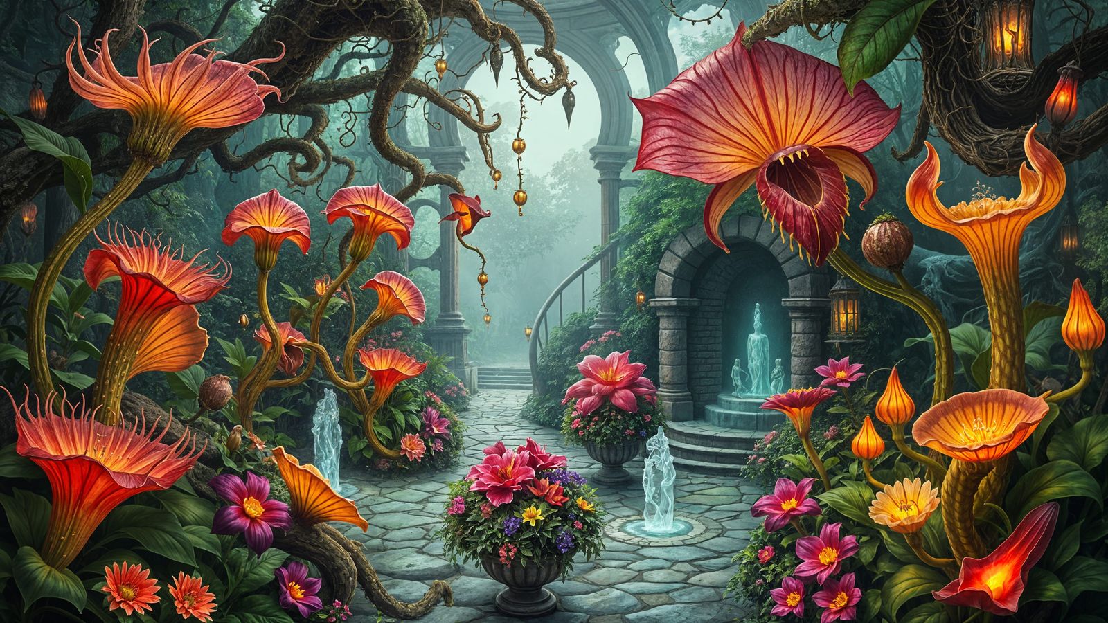 The garden of the elvish herbalist  by @Narolinus