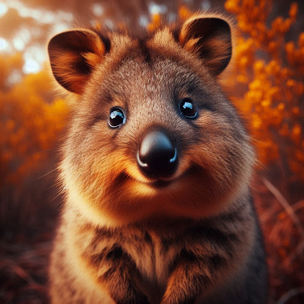 Cute portrait of a quokka