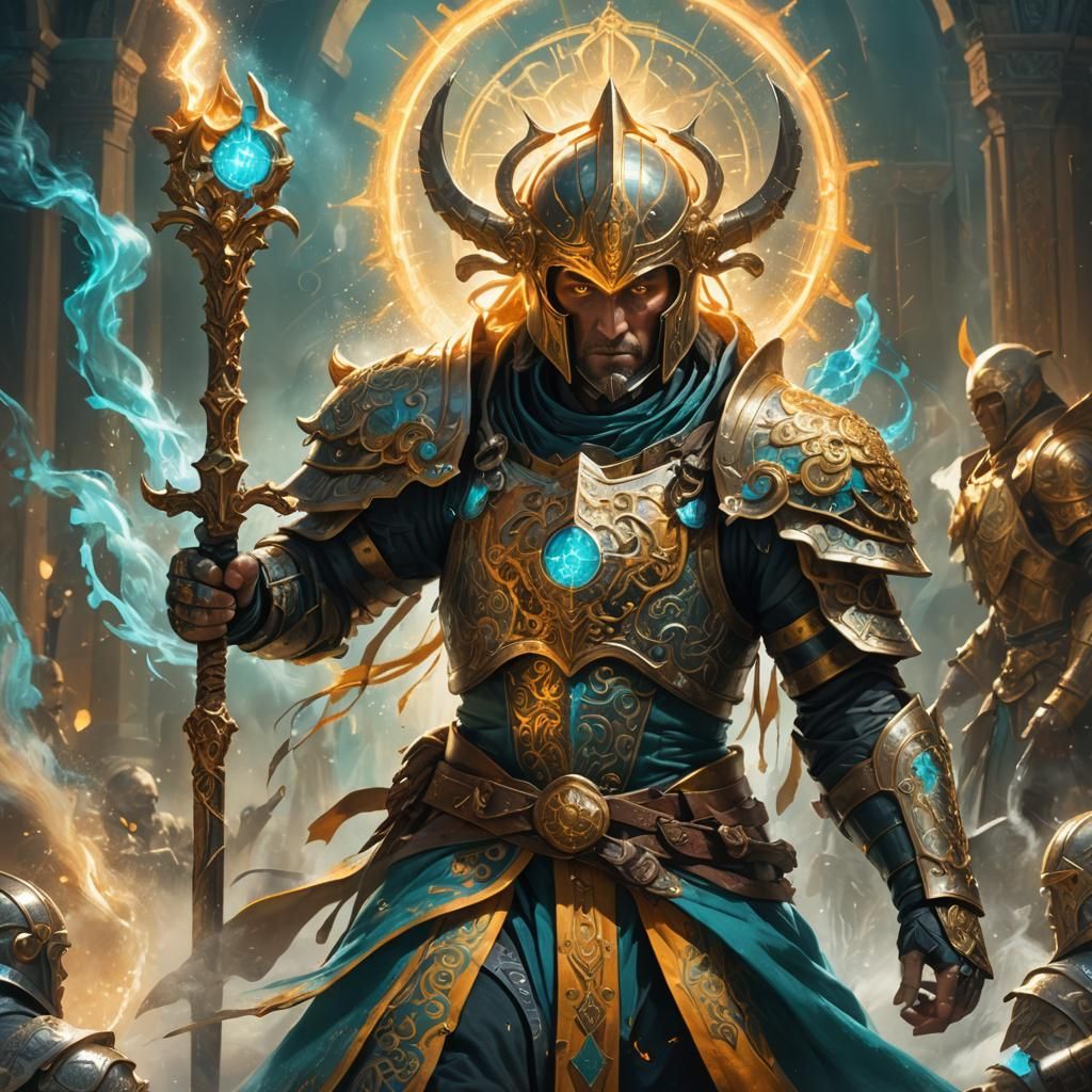 the priest prepares for battle  by @Likvi