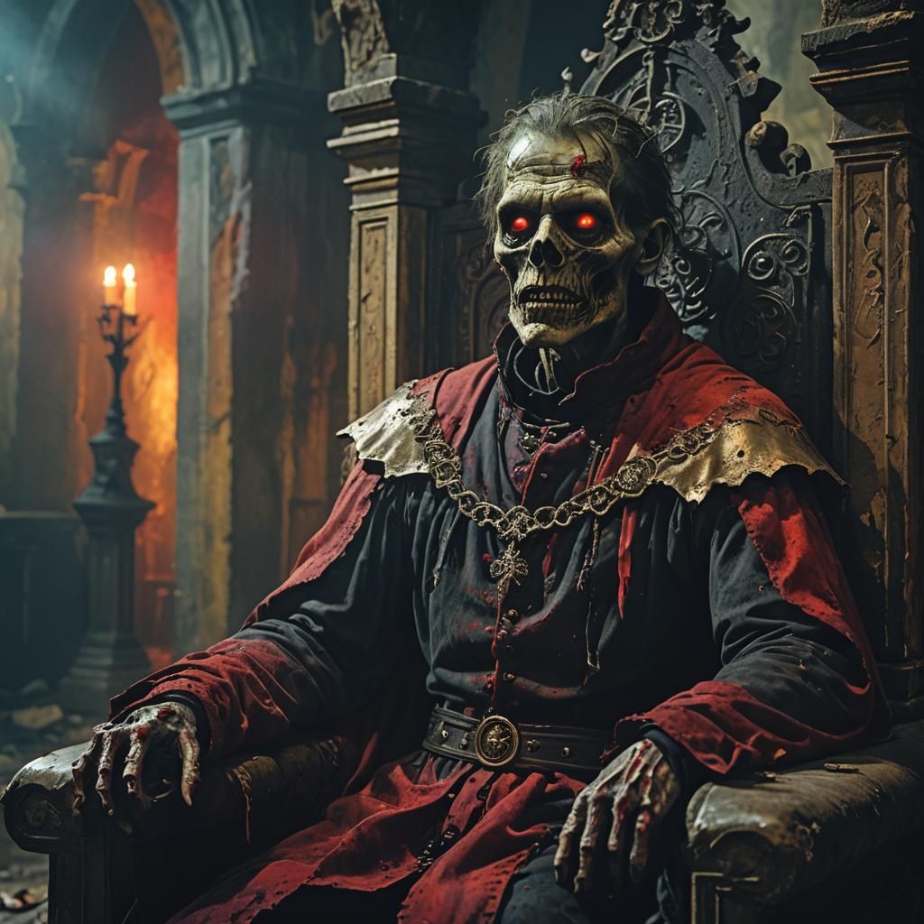 Zombie King in Haunted Castle: Fauvist Gothic Horror