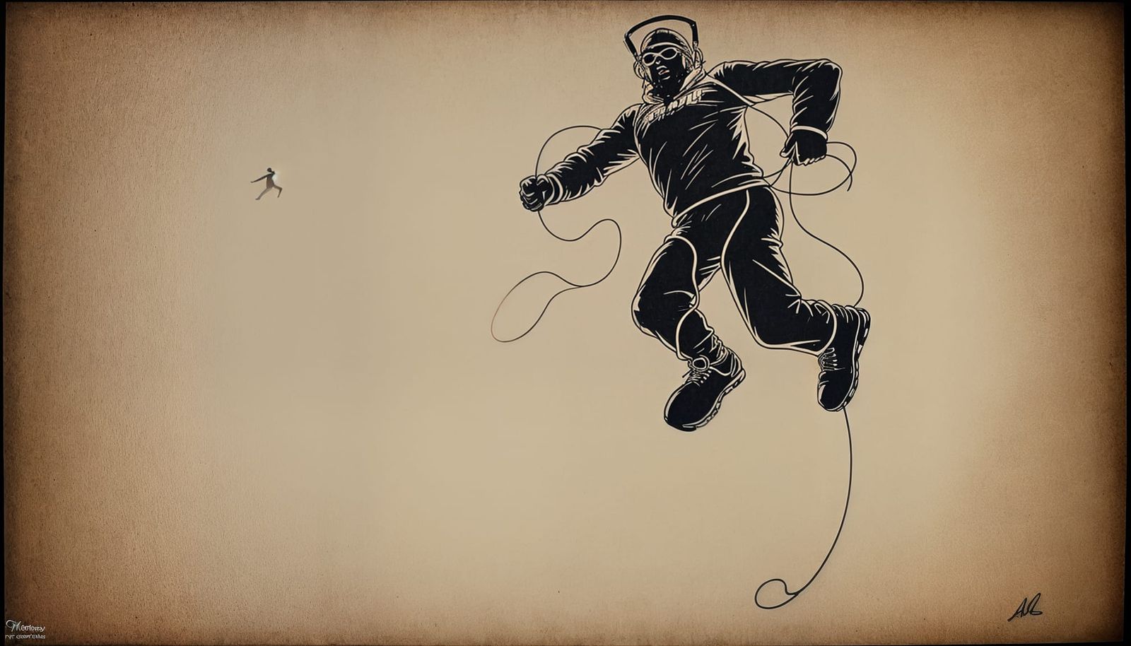 Artistic Rendering of a Running Man