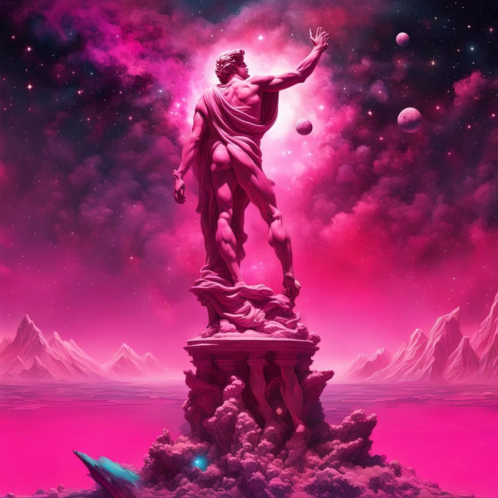 Statue of Apollo Belvedere on an Alien World  by @Keith JJ