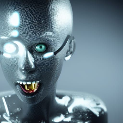Human insect, shocked expression, glimmering, sci-fi, real e...