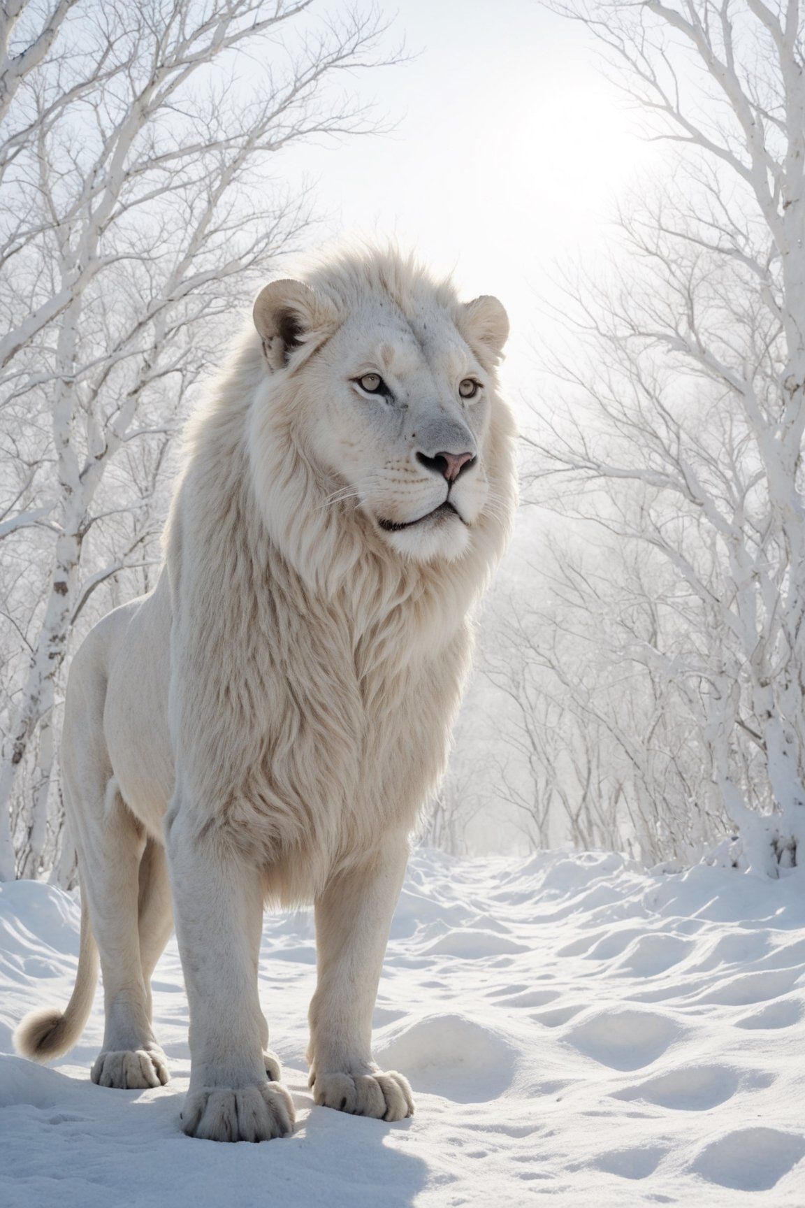 Winter lion