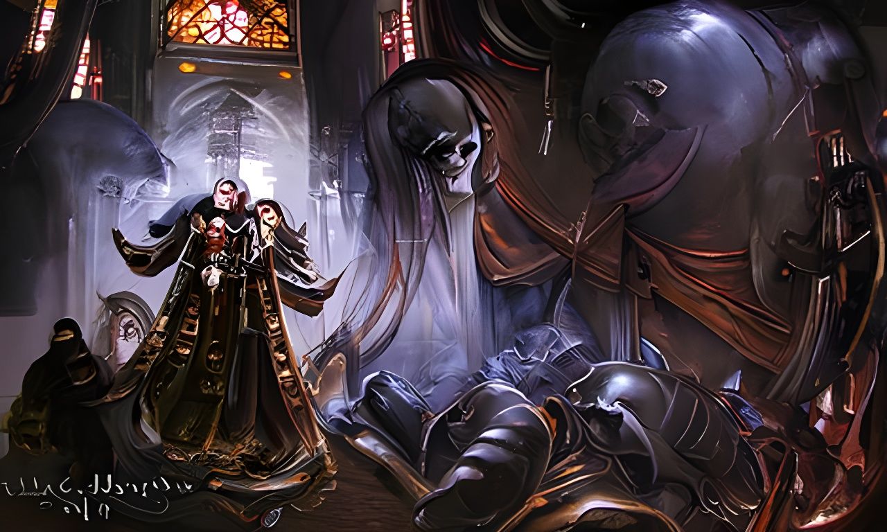 A dark Cathedral to the Machine God