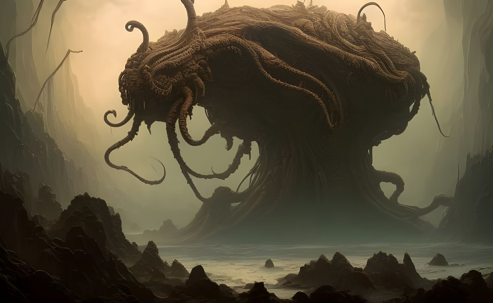 Huge Cthulu - AI Generated Artwork - NightCafe Creator