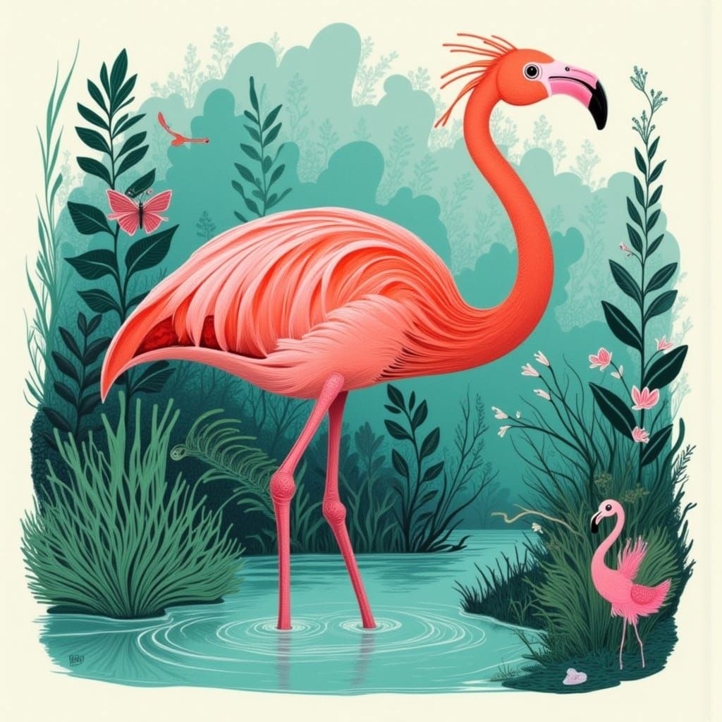 <lora:THALASSA SEA:1.0> Flamingo