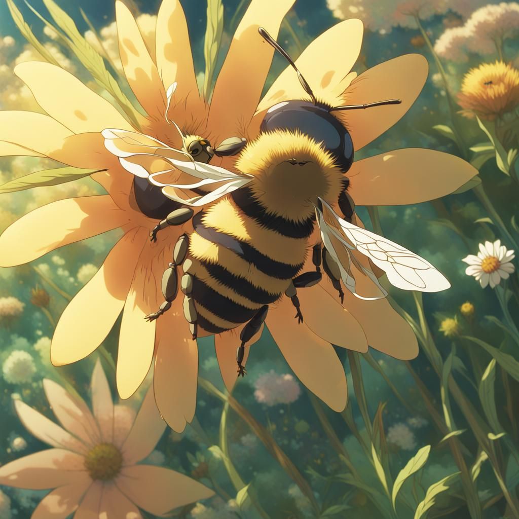 A bee of the flower