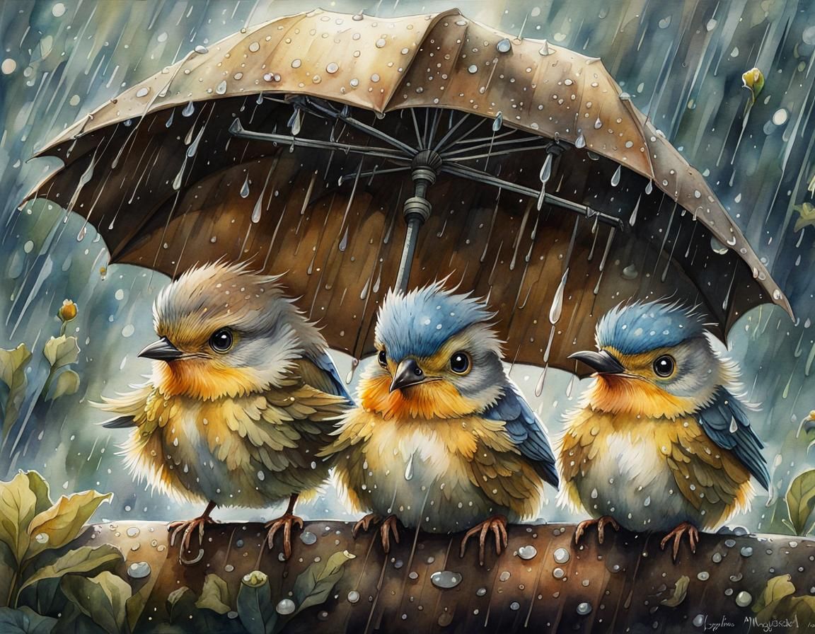 singing in the rain  by @MindArtXL