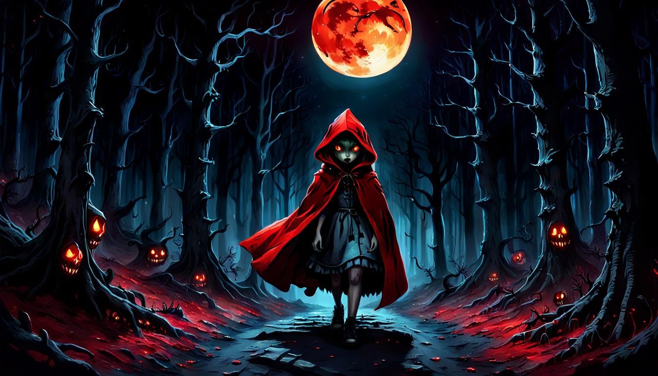 Little Red Riding Hood is Mad - AI Generated Artwork - NightCafe Creator