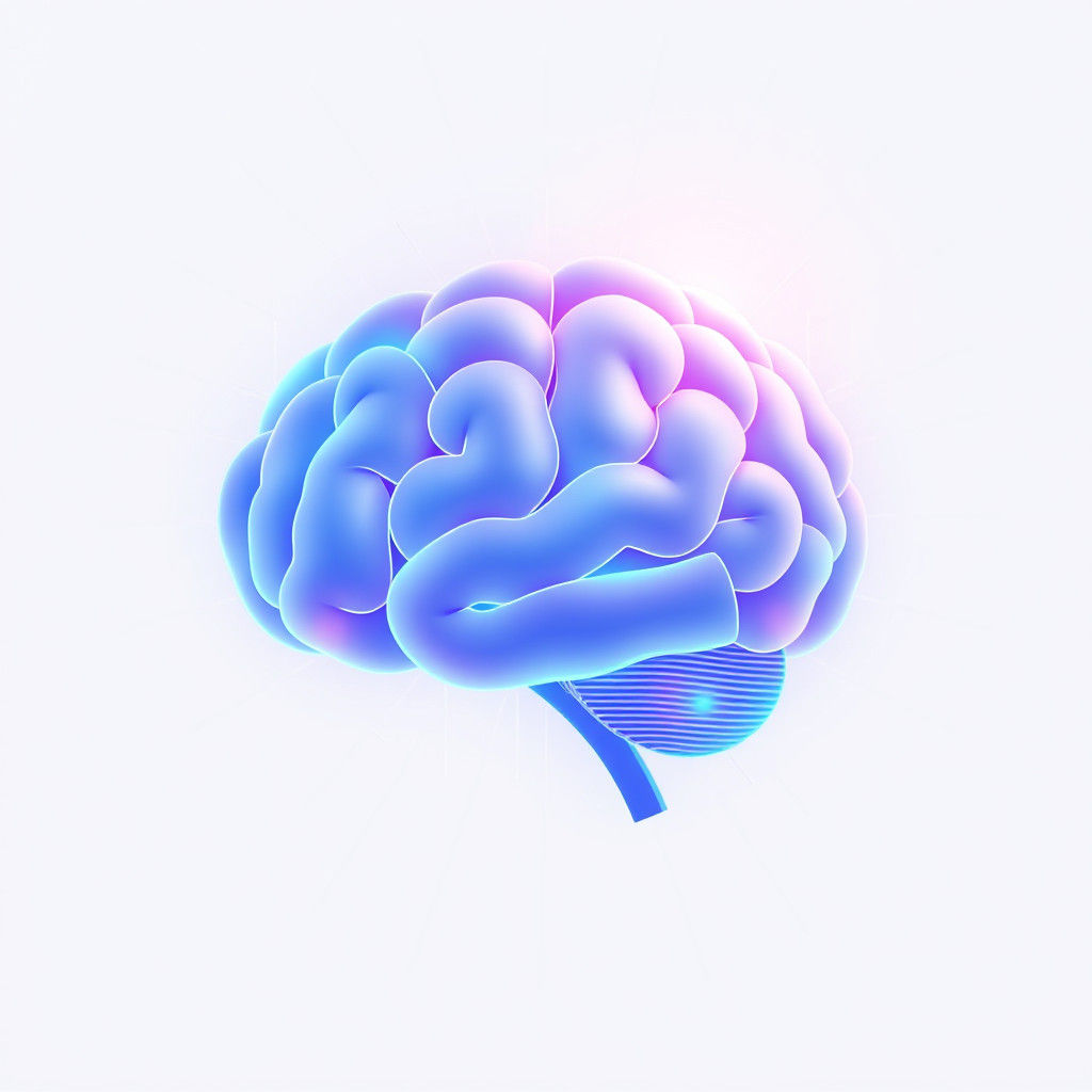 Glowing Brain Illustration Symbolizing Artificial Intelligen...