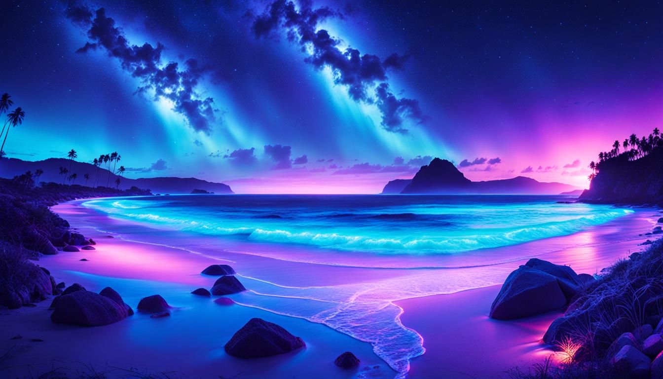 Bioluminiscent Beach Night  by @Yulia 