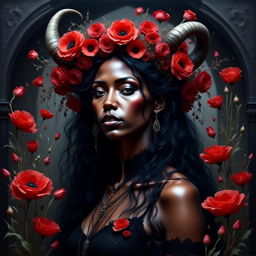 <lora:Floral Intensity:1.0> Watercolor oil painting, 2d flat, strokes of brush, no 3d, textured, hazy, impressionist, color gradients, portr...