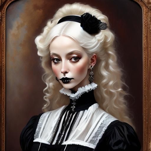 <lora:Gothic portraits:1.0> Oldschool glossy oil painting of a blone woman, Victorian, detailed eyes, woman, lace, ruffles, Renaissance, Vic...