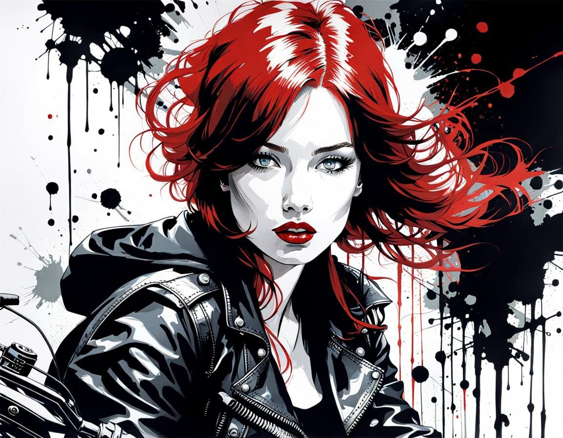 Redhead biker  by @That cinema teacher