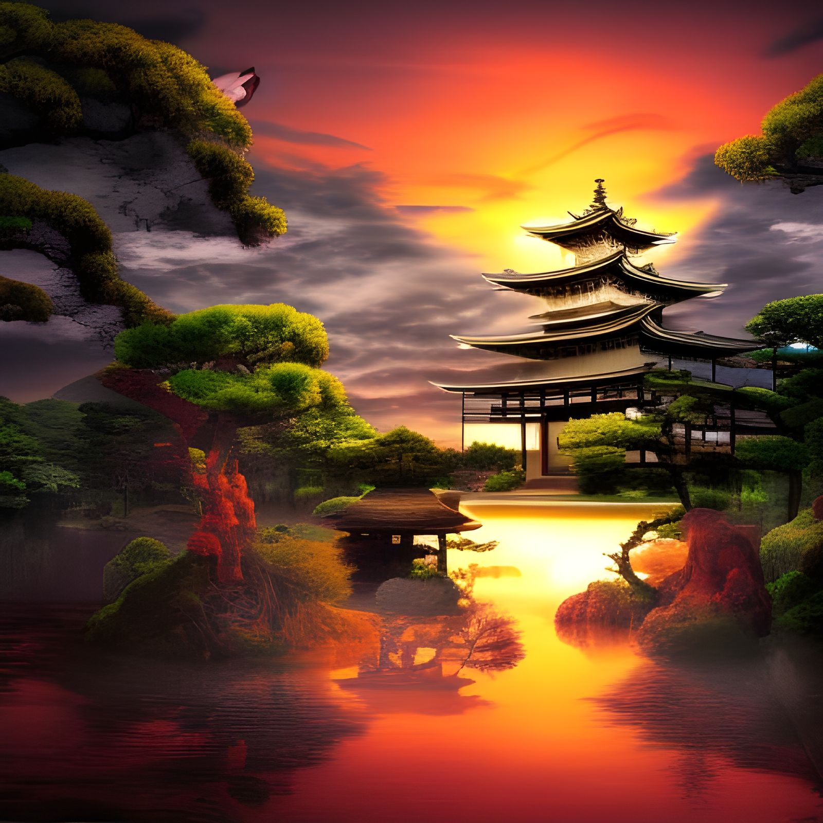 Pagoda in sunlight  by @bamaresova