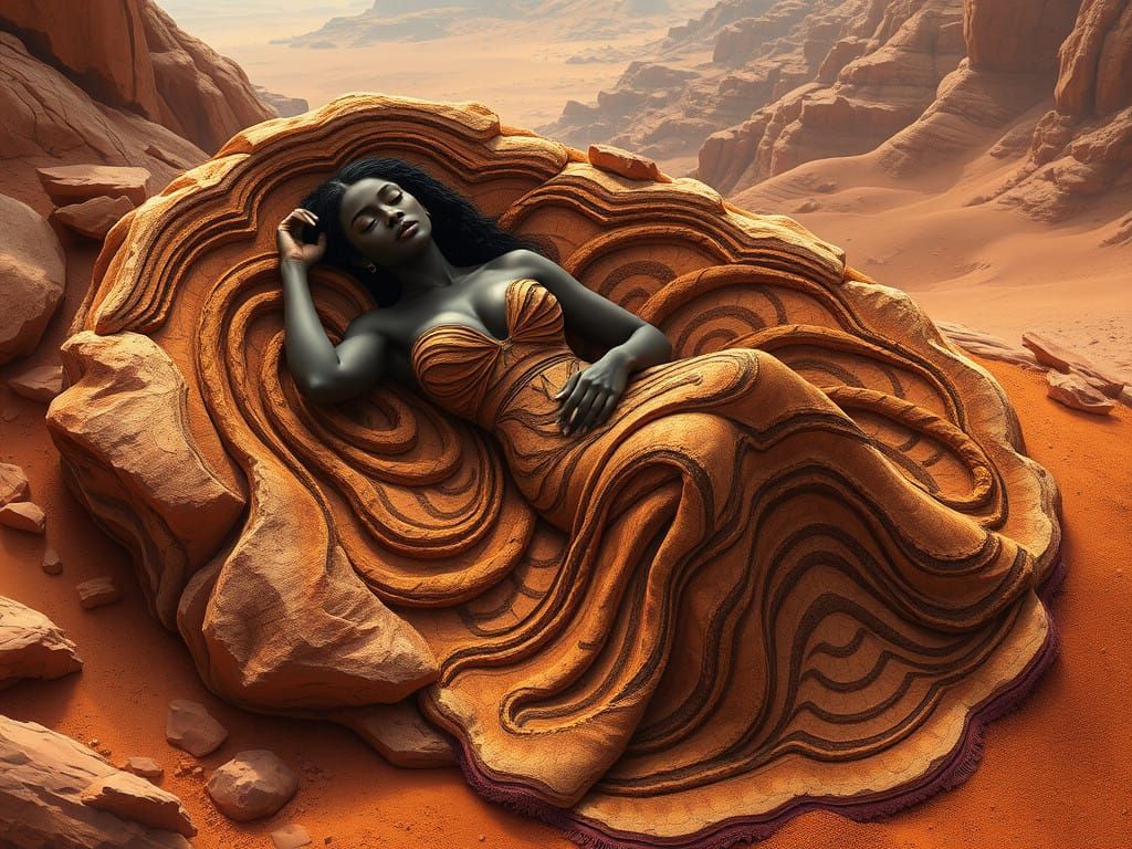 Desert Gaia: Sleeping Stone  by @Amaya