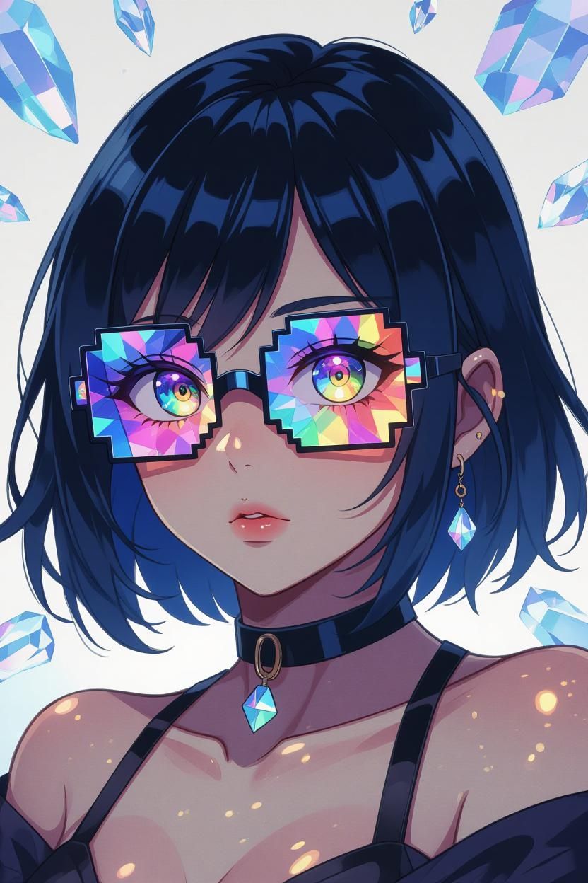 Cyberpunk anime portrait