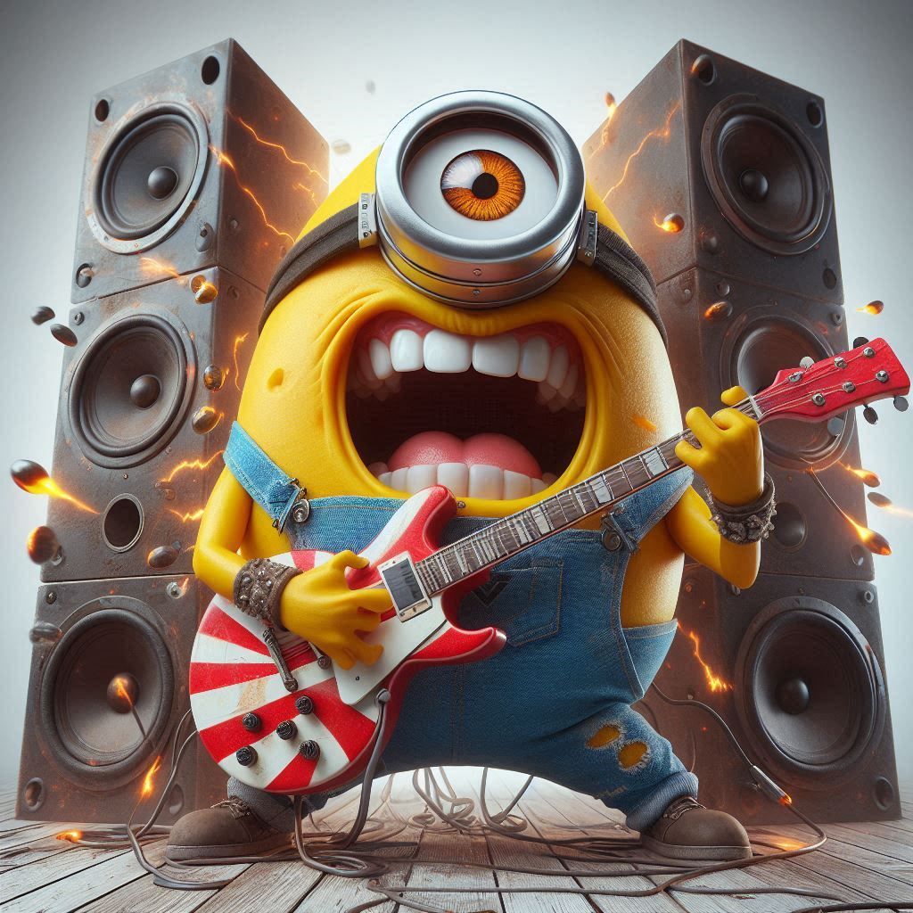 Stuart the Egg Minion, the New Guitarist for IN-EGGS-S