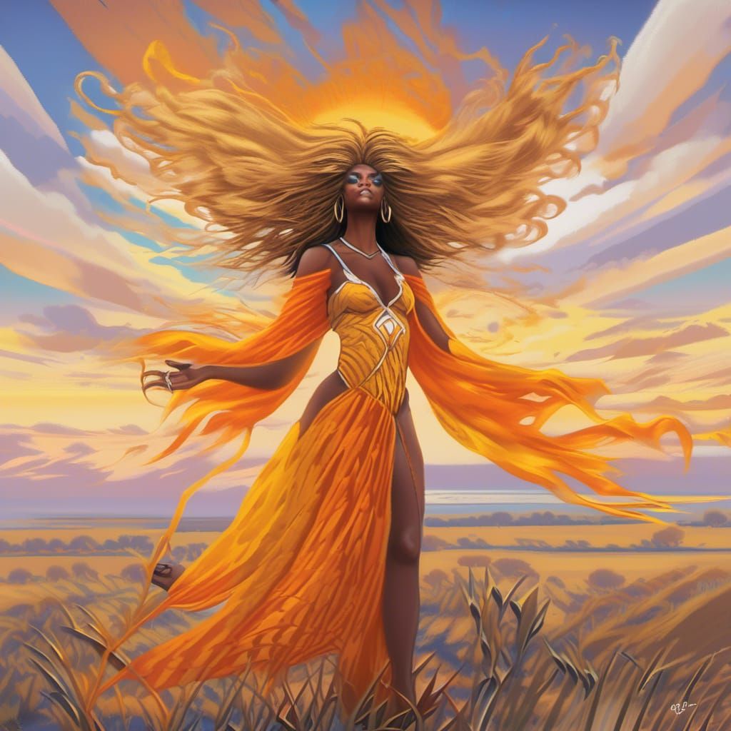 a woman with the spirit of a lion, wondrous determination and standing tall and proud