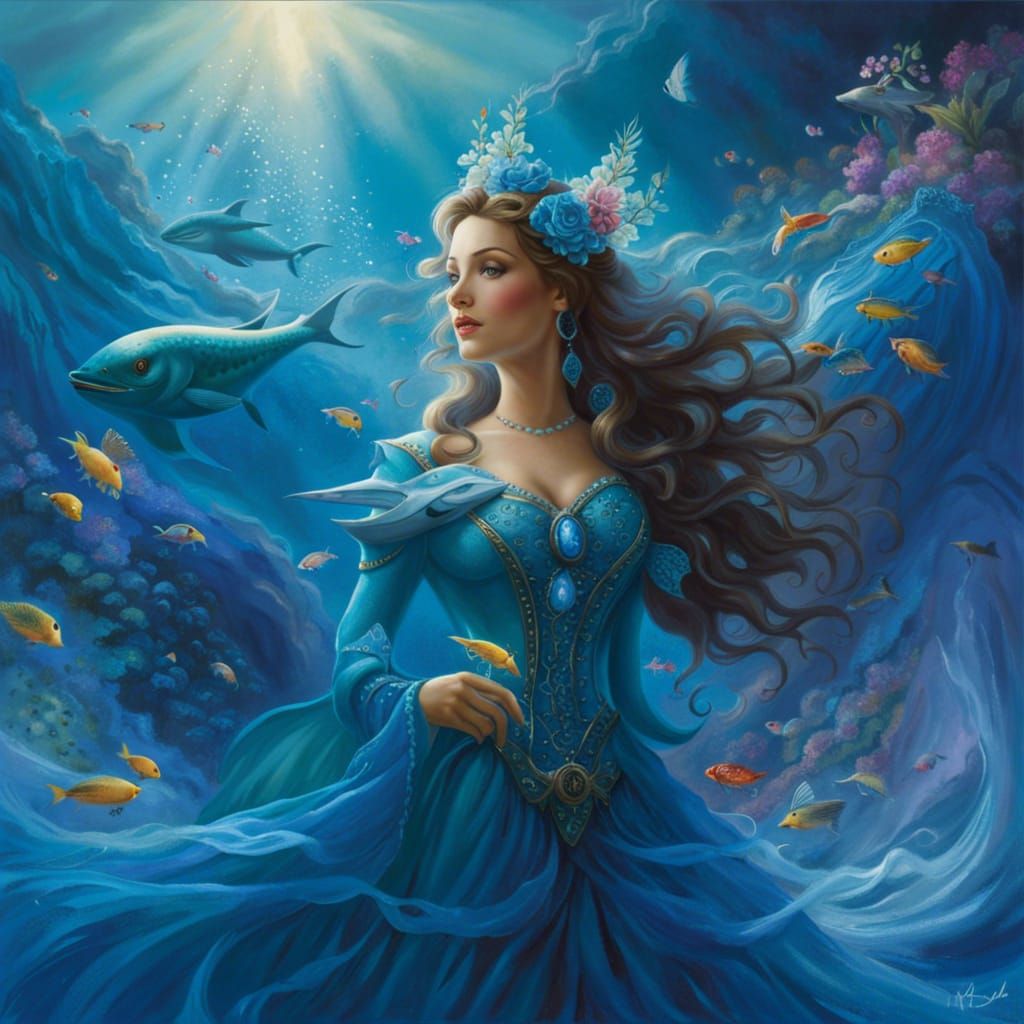 The Sea Goddess  by @Riangwalee