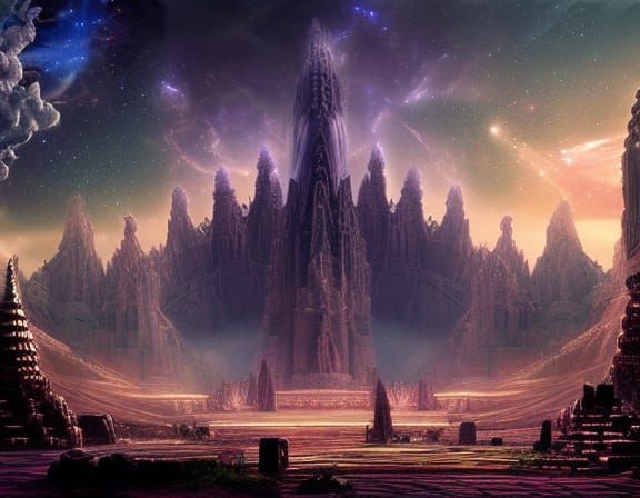 Cosmic Temple - AI Generated Artwork - NightCafe Creator