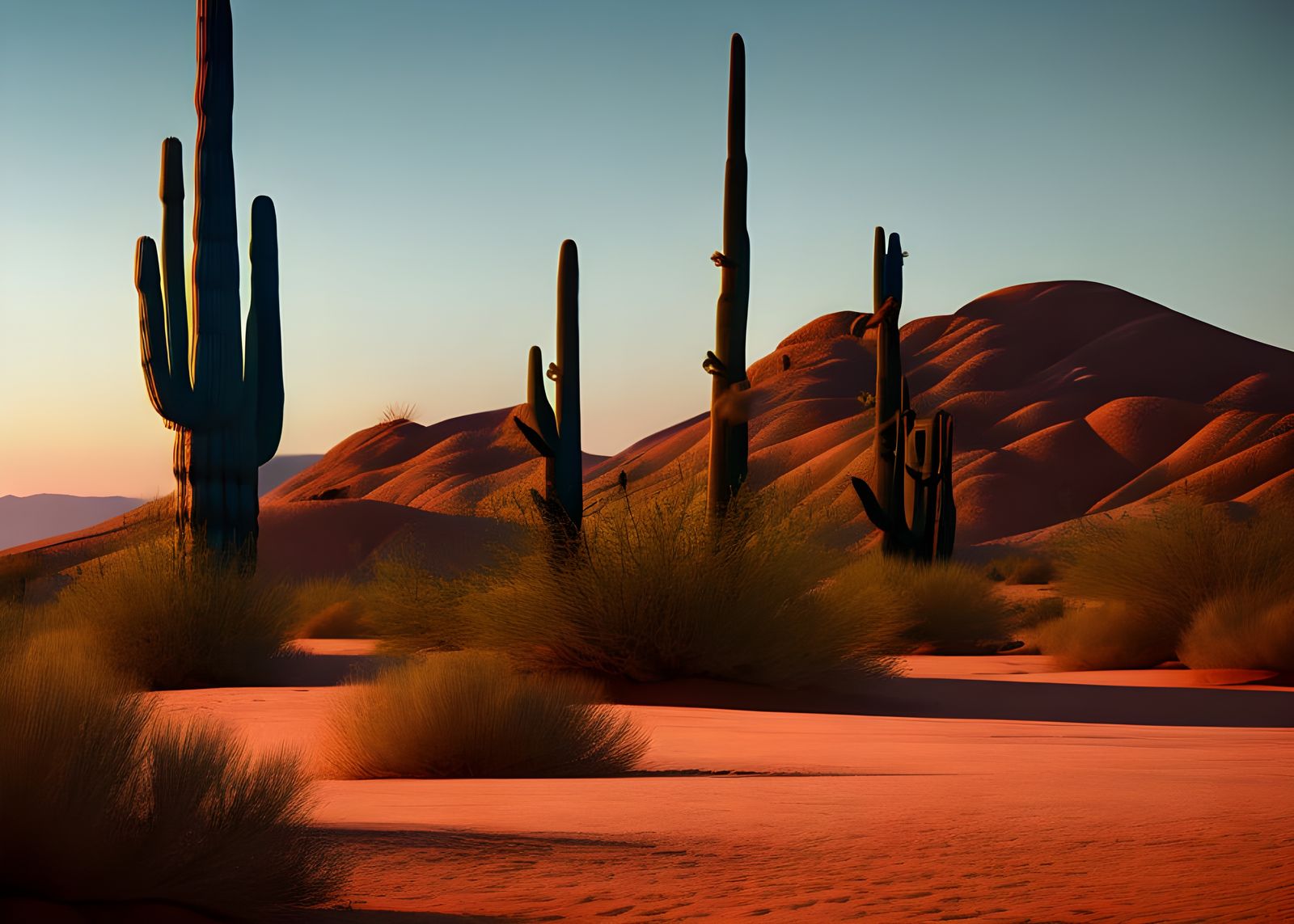 Saguaro shadows