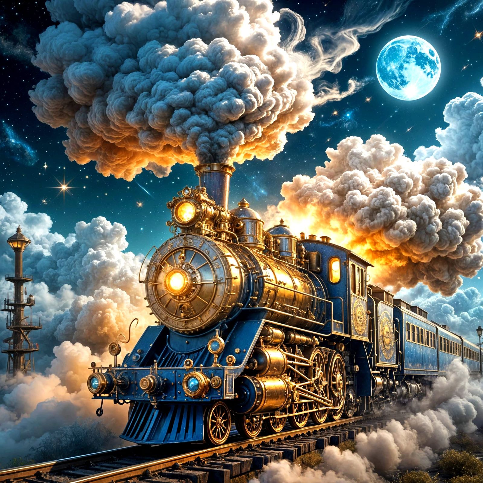 Steam Locomotive  by @Sherkhal