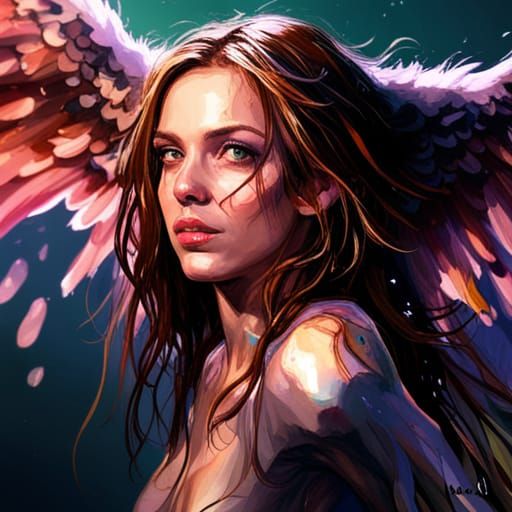 Fallen Angel : Un - AI Generated Artwork - NightCafe Creator