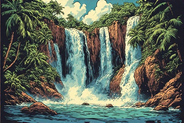 Tropical waterfalls