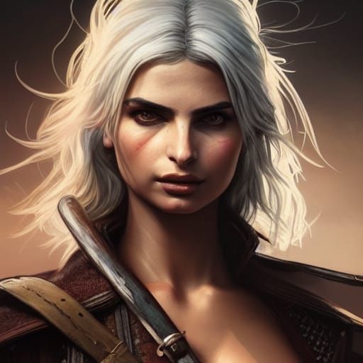 Emily Ratajkowski as Ciri - AI Generated Artwork - NightCafe Creator