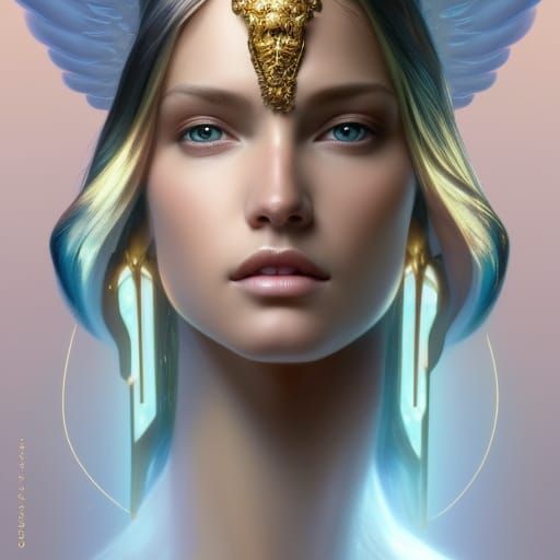 Extravagant Ancient futuristic ethereal Victoria's Secret an...