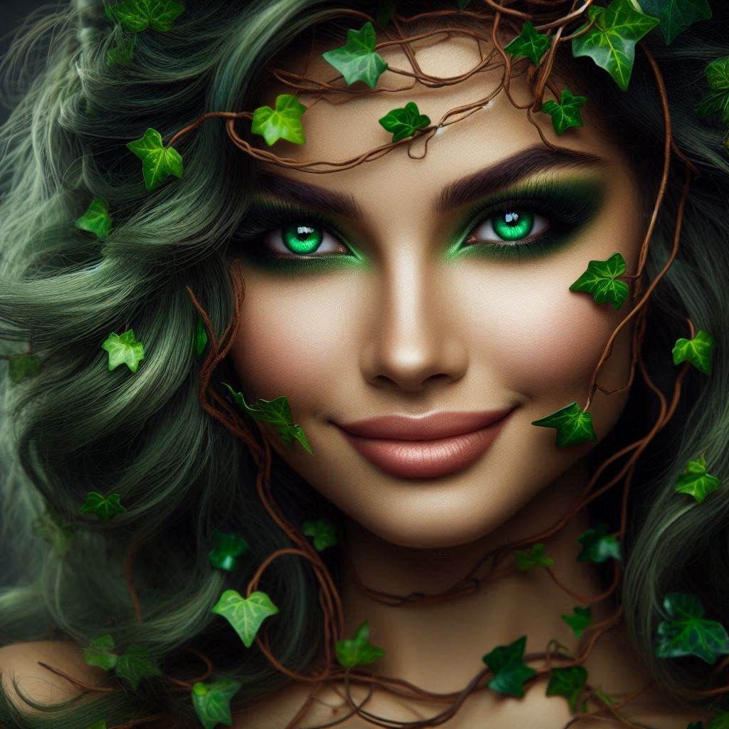 Green Eyed Plant Woman