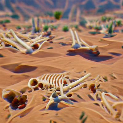 Bones in the desert