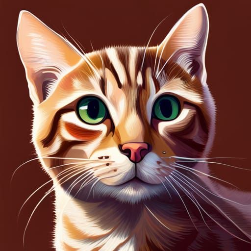 tabby domestic cat, red, kitten - AI Generated Artwork - NightCafe Creator