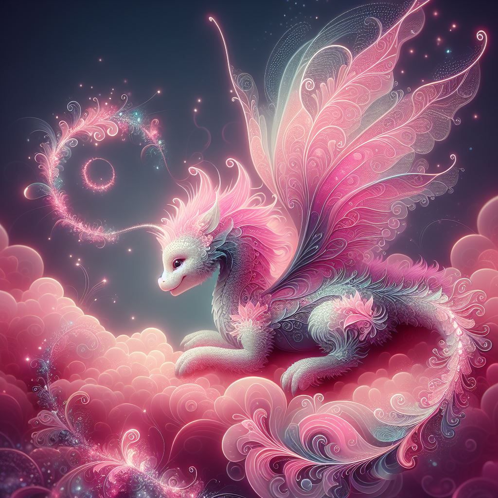 Pink cloud dragon  by @ShadyWolf DMS