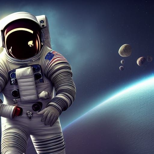 an astronaut abandoned in space
