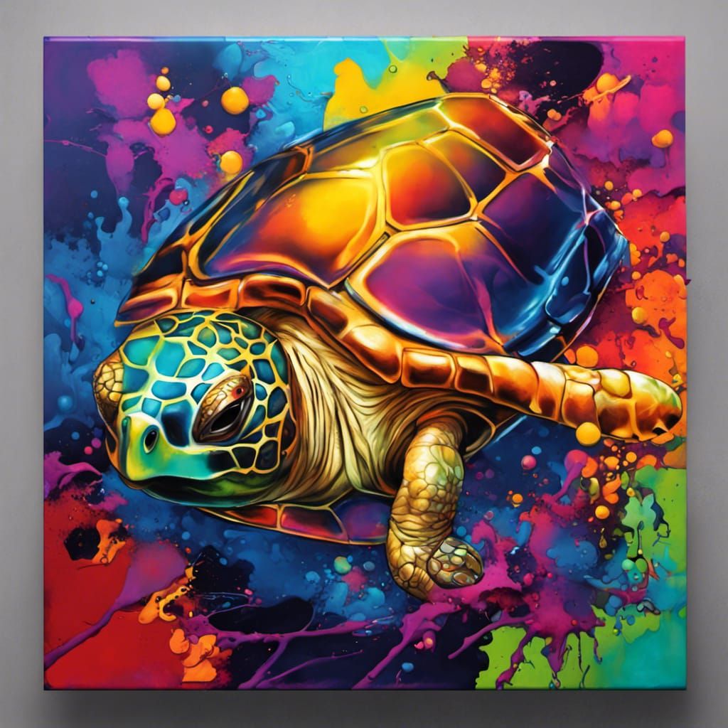 Quintessence Turtle graffiti art, splash art, street art, spray paint ...