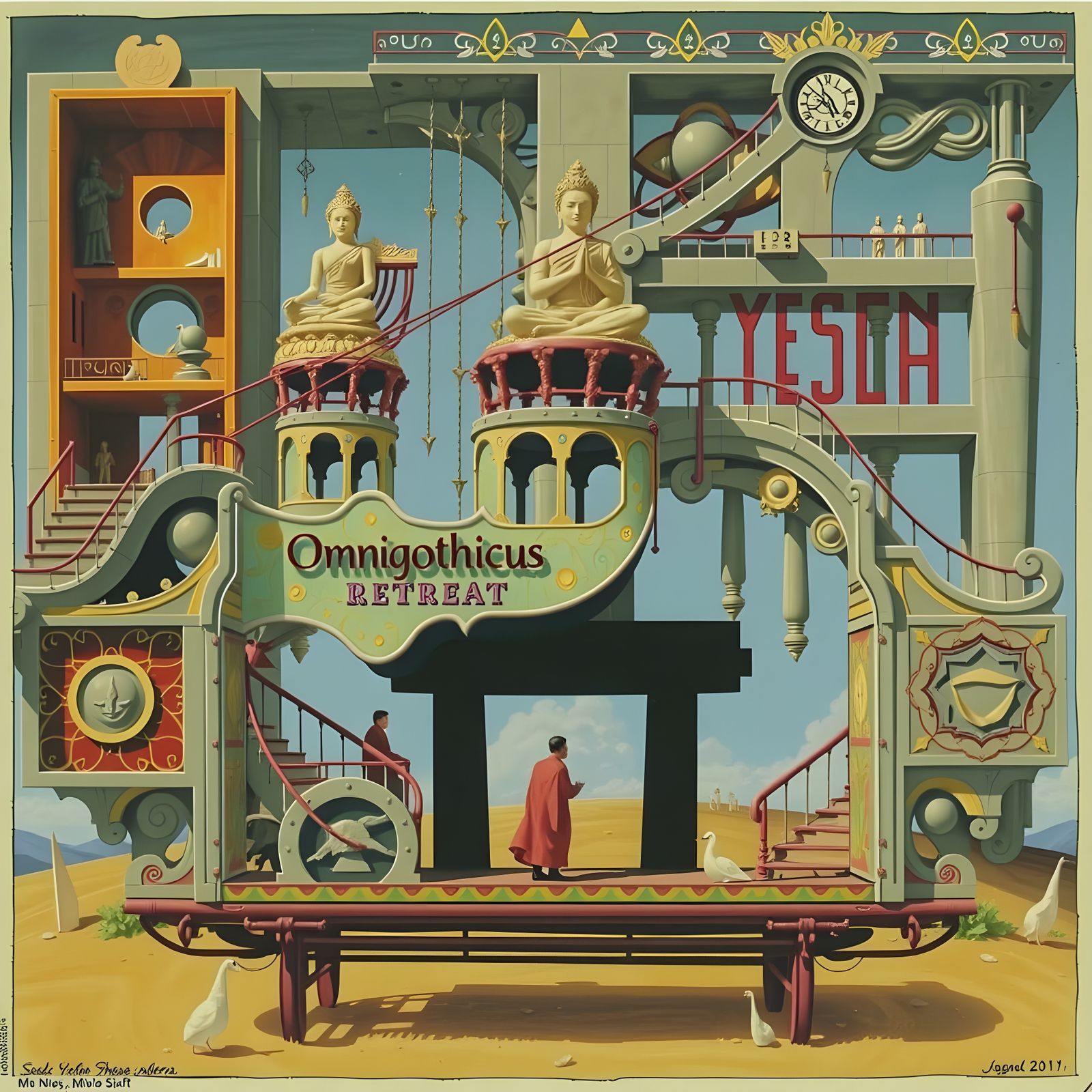 The Omnigothicus Omnibus retreat fueled by the collective vibration of meditating monks chanting (((om)))   by @oistar