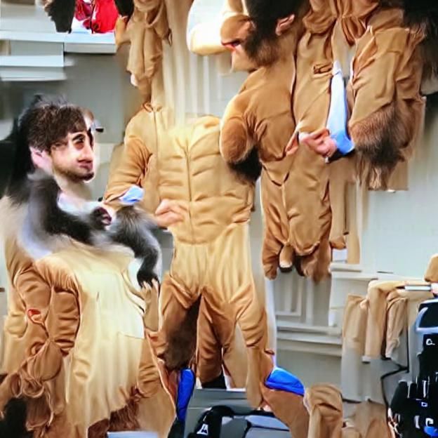 Jerry Seinfeld being played by Daniel Radcliffe in a monkey ...