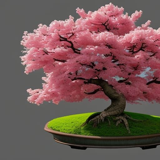 Bonsai cherry Tree - AI Generated Artwork - NightCafe Creator