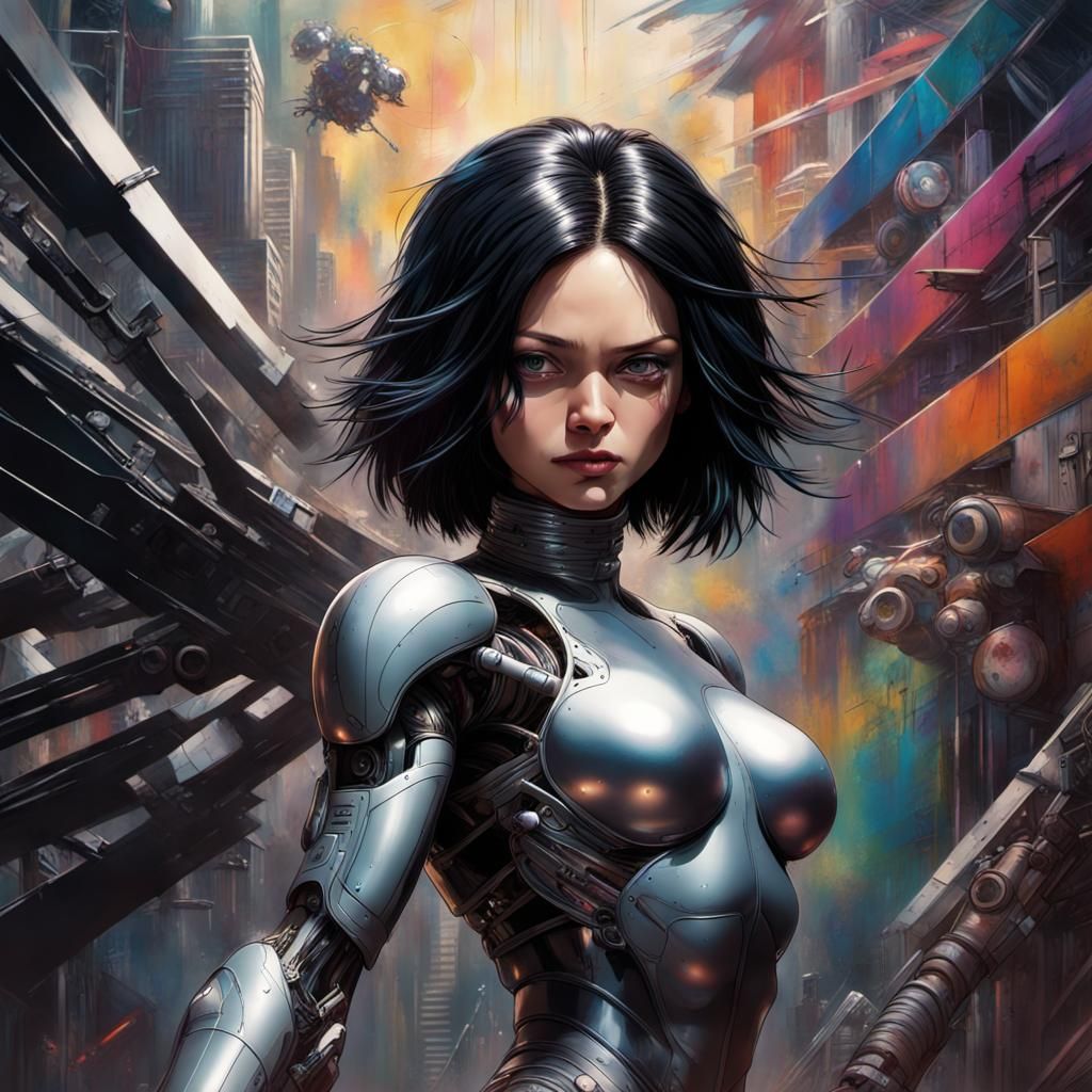 battle angel Alita - AI Generated Artwork - NightCafe Creator