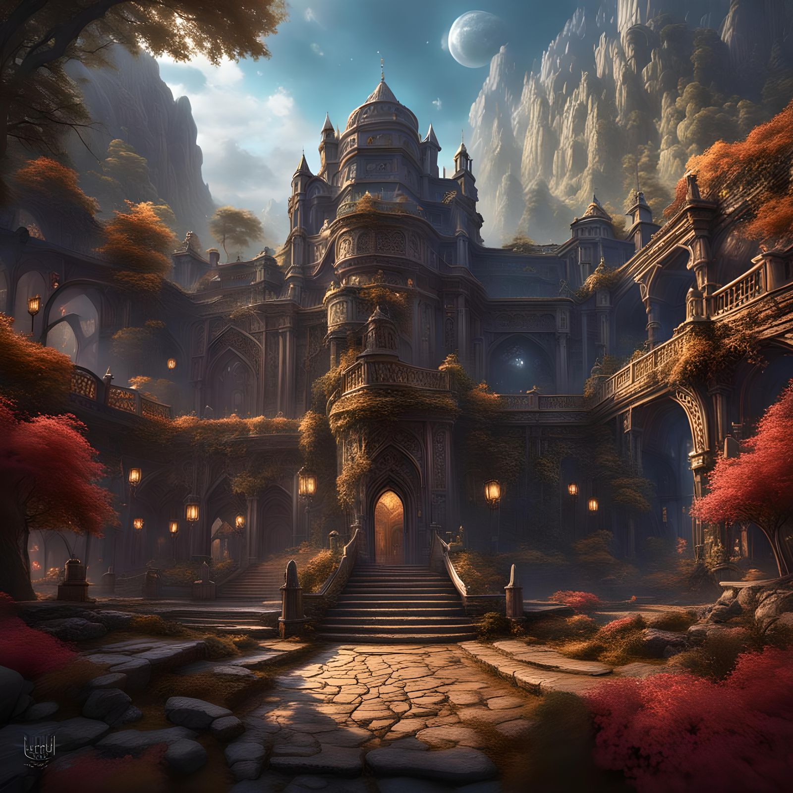 Epic Fantasy Landscape in Detailed Matte Painting