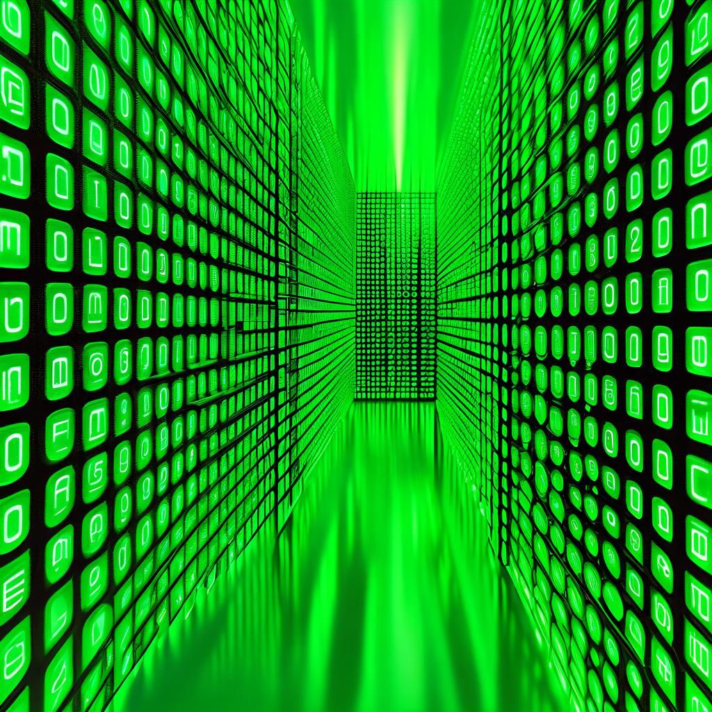 The Matrix, digital art binary lines luminescent green HDR q...