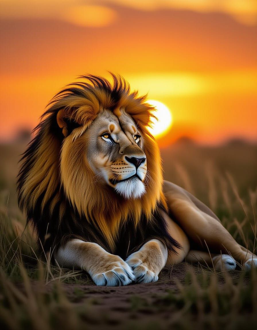 “He lay as if the horizon itself had crowned him—golden, vas...