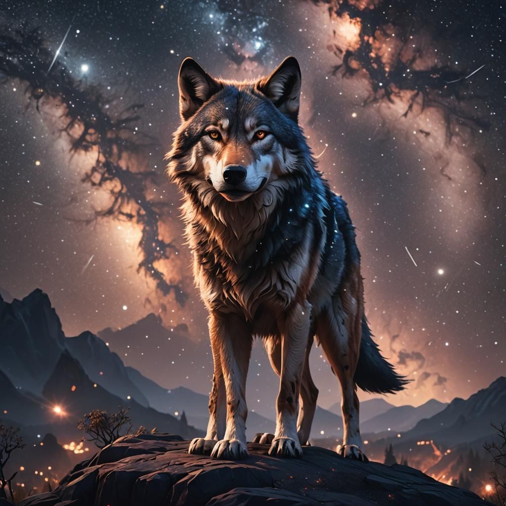 Gazing wolf