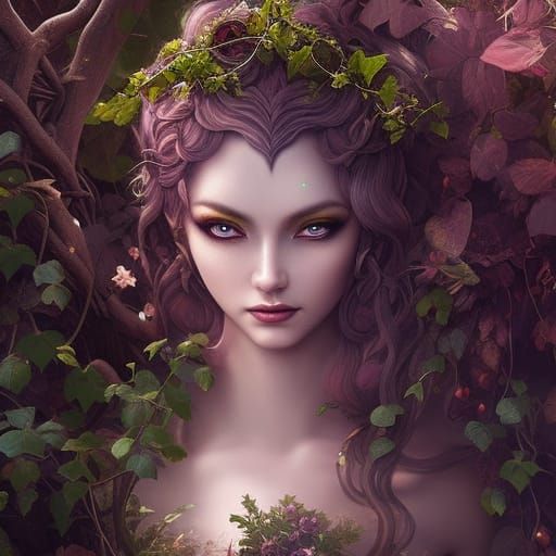 A Forest Elf Covered with Vines - AI Generated Artwork - NightCafe Creator