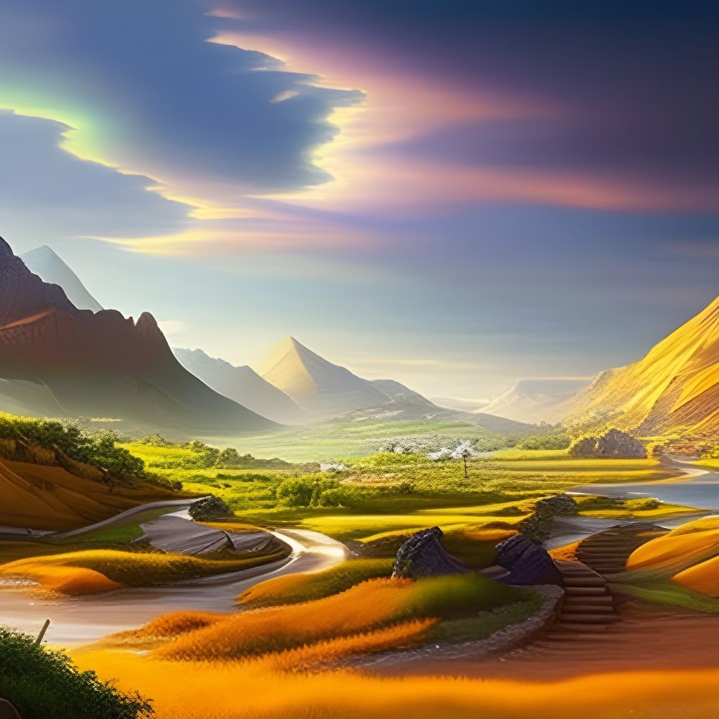 Trophy landscape Hyperrealistic, splash art, concept art, mi...